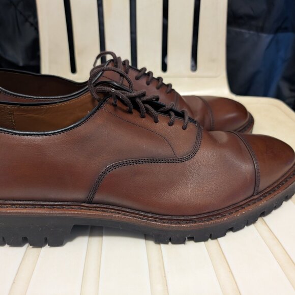 Allen Edmonds Park Avenue Lug Oxford Shoes Sz 9 D - Brown Chilli - Picture 4 of 8